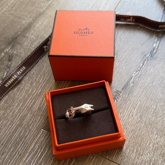 Hermes Accessories - Hermès Galop ring in Silver, size 51